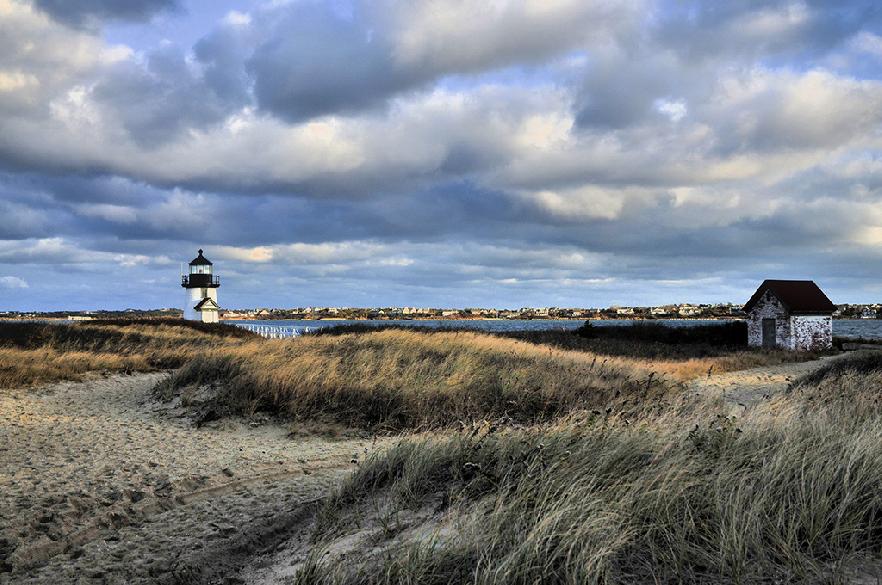Brant Point Lighthouse en la isla de Nantucket, Massachusetts
