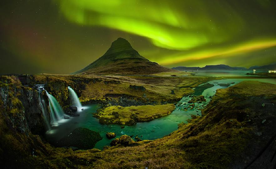 Auroras durante las noches islandesas